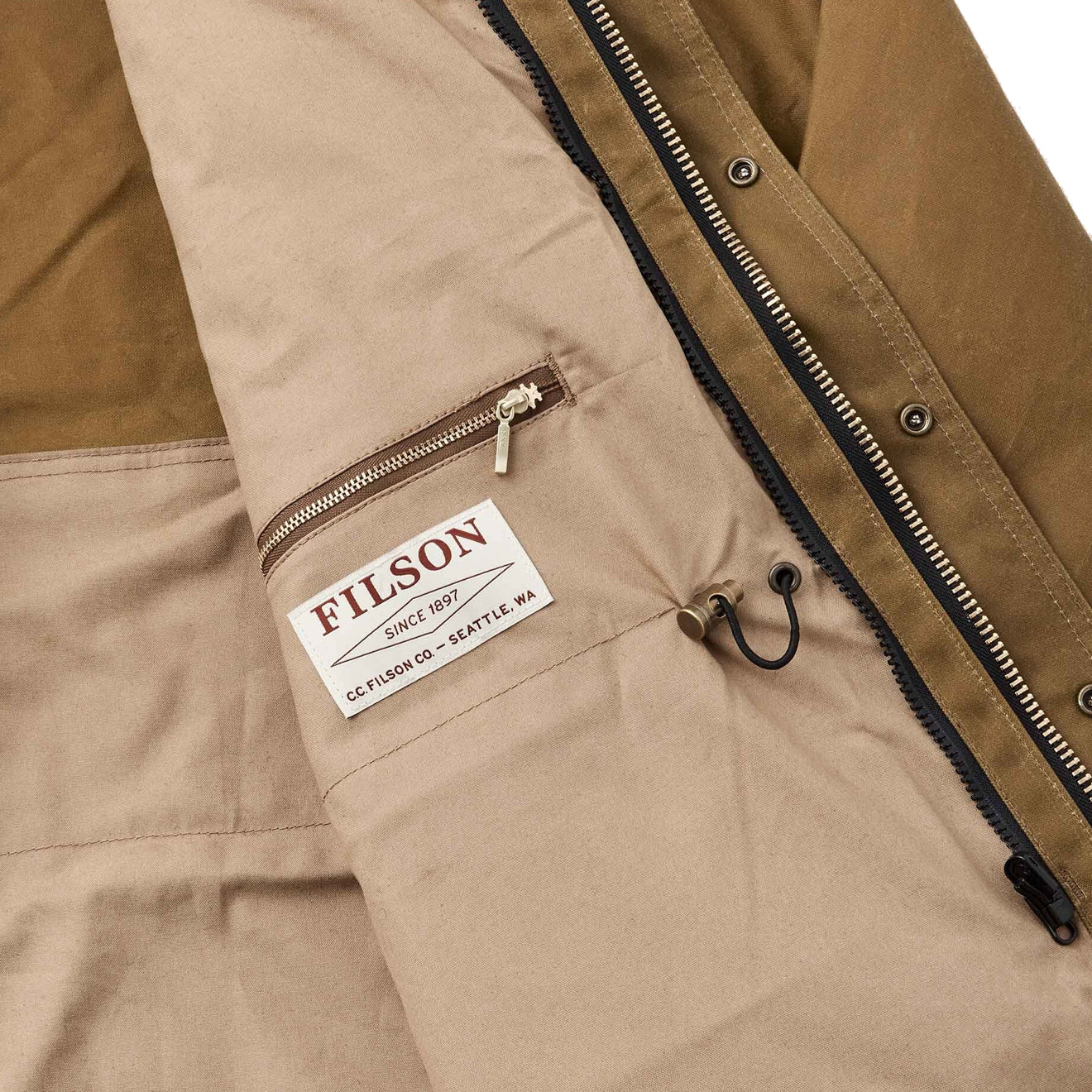 Filson Tin Cloth Field Jacket Dark Tan - Image 8