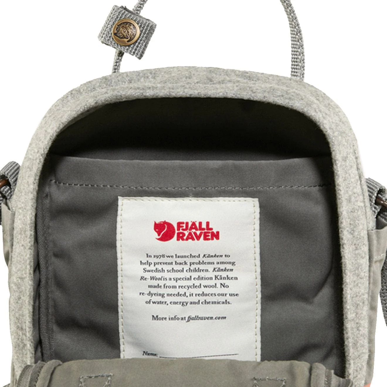 Fjallraven Kanken Re-Wool Sling Granite Grey - Image 6