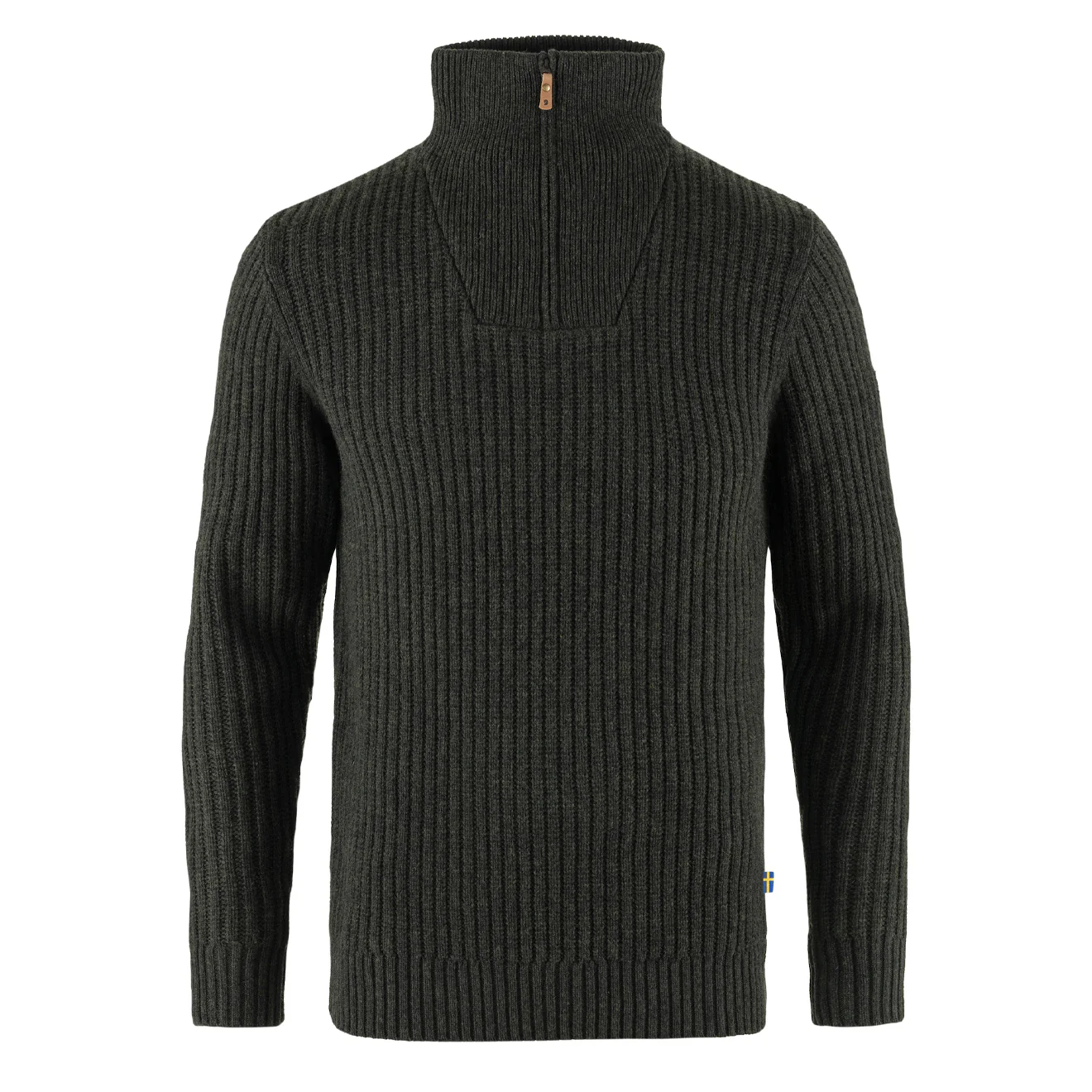 Fjallraven Ovik Half Zip Knit Dark Olive