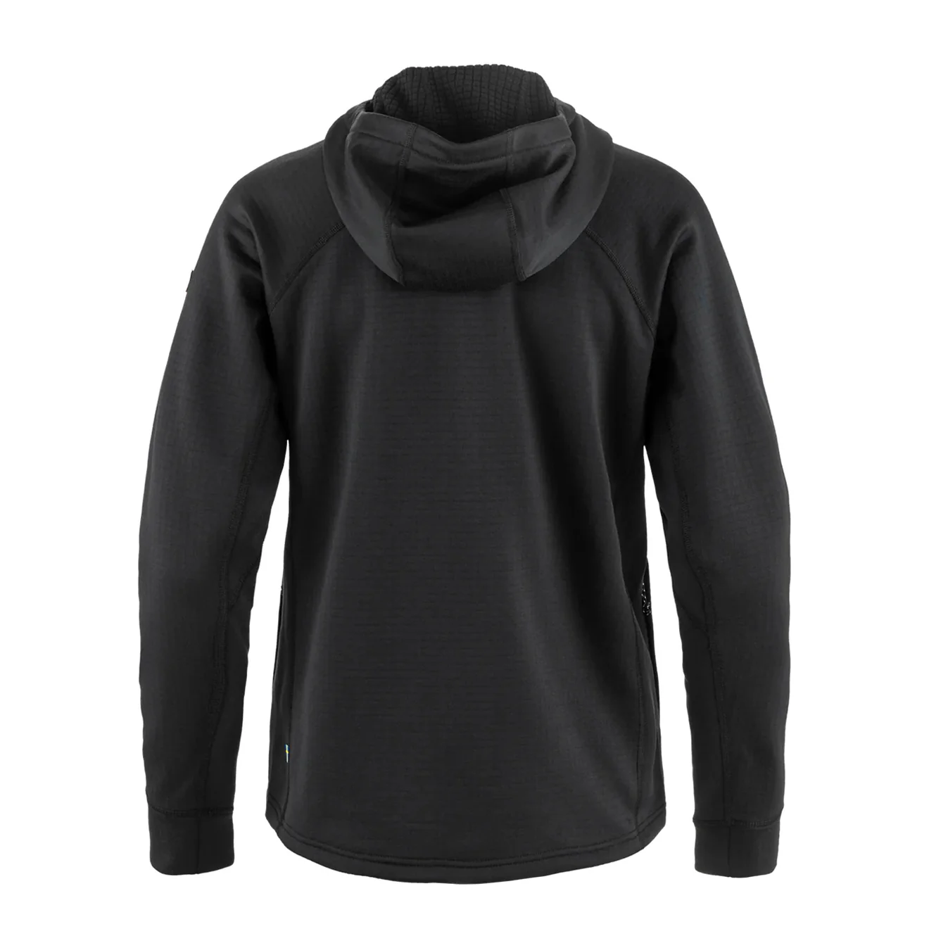 Fjallraven Womens Abisko Grid Fleece Hoodie Black - Image 2