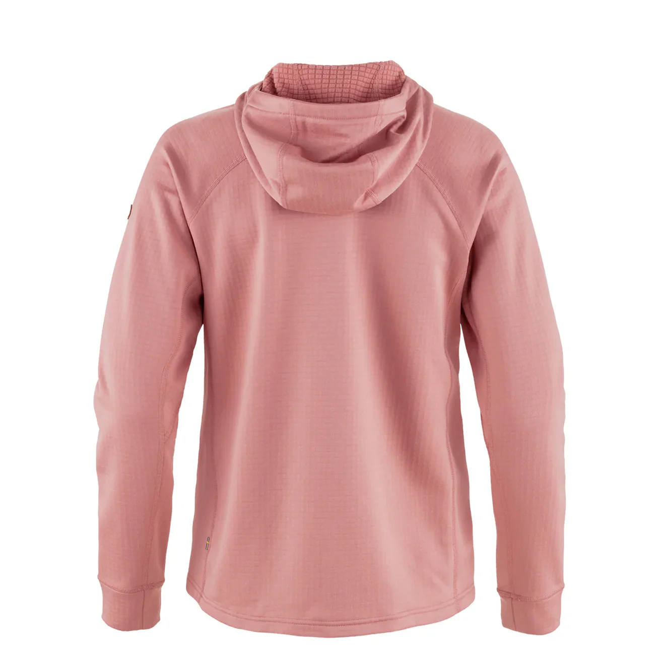 Fjallraven Womens Abisko Grid Fleece Hoodie Dusty Rose - Image 2