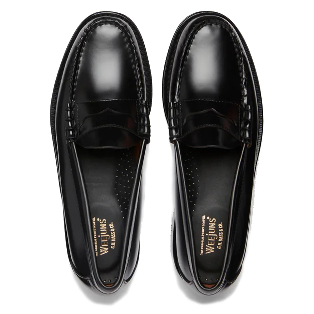 G.H.Bass Weejuns Larson Penny Loafers Black Leather - Image 3