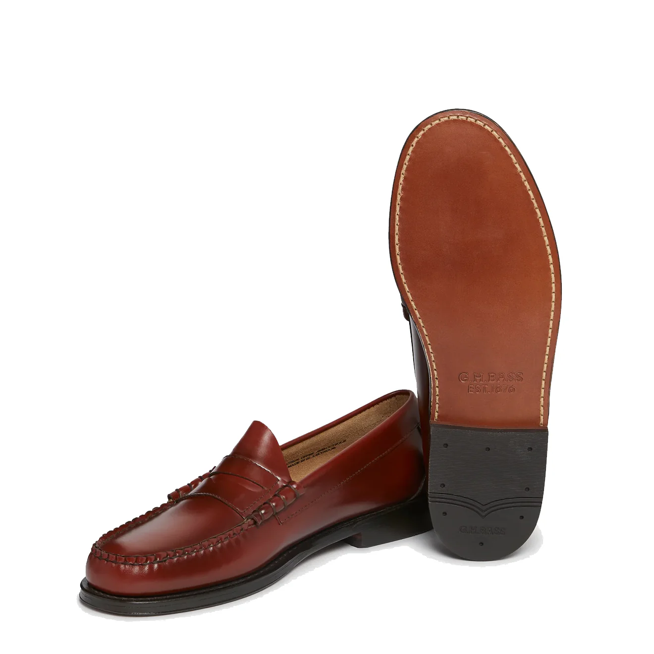 G.H.Bass Weejuns Larson Penny Loafers Smoke Paprika Leather - Image 2