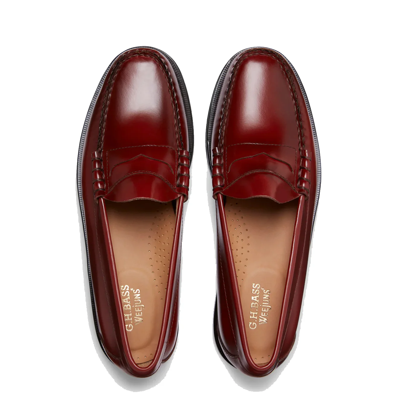 G.H.Bass Weejuns Larson Penny Loafers Smoke Paprika Leather - Image 4