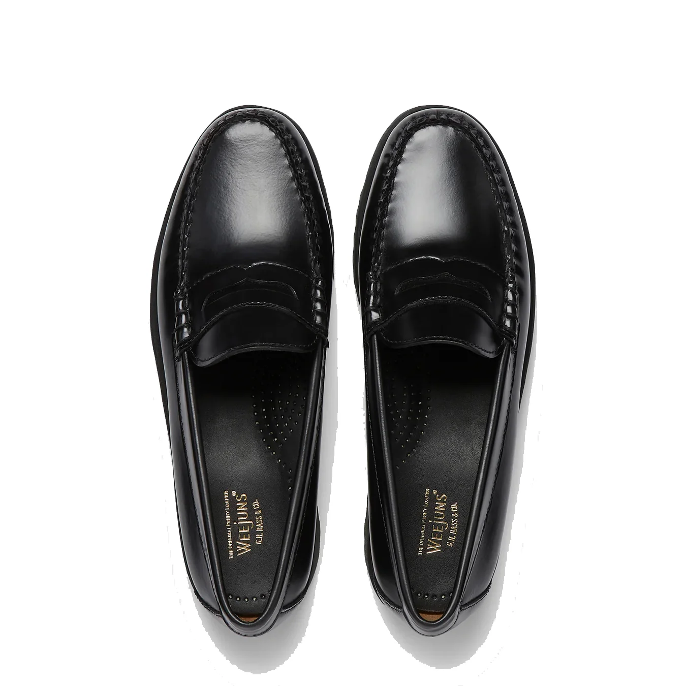 G.H.Bass Womens Weejuns 90s Penny Loafers Black Leather - Image 4