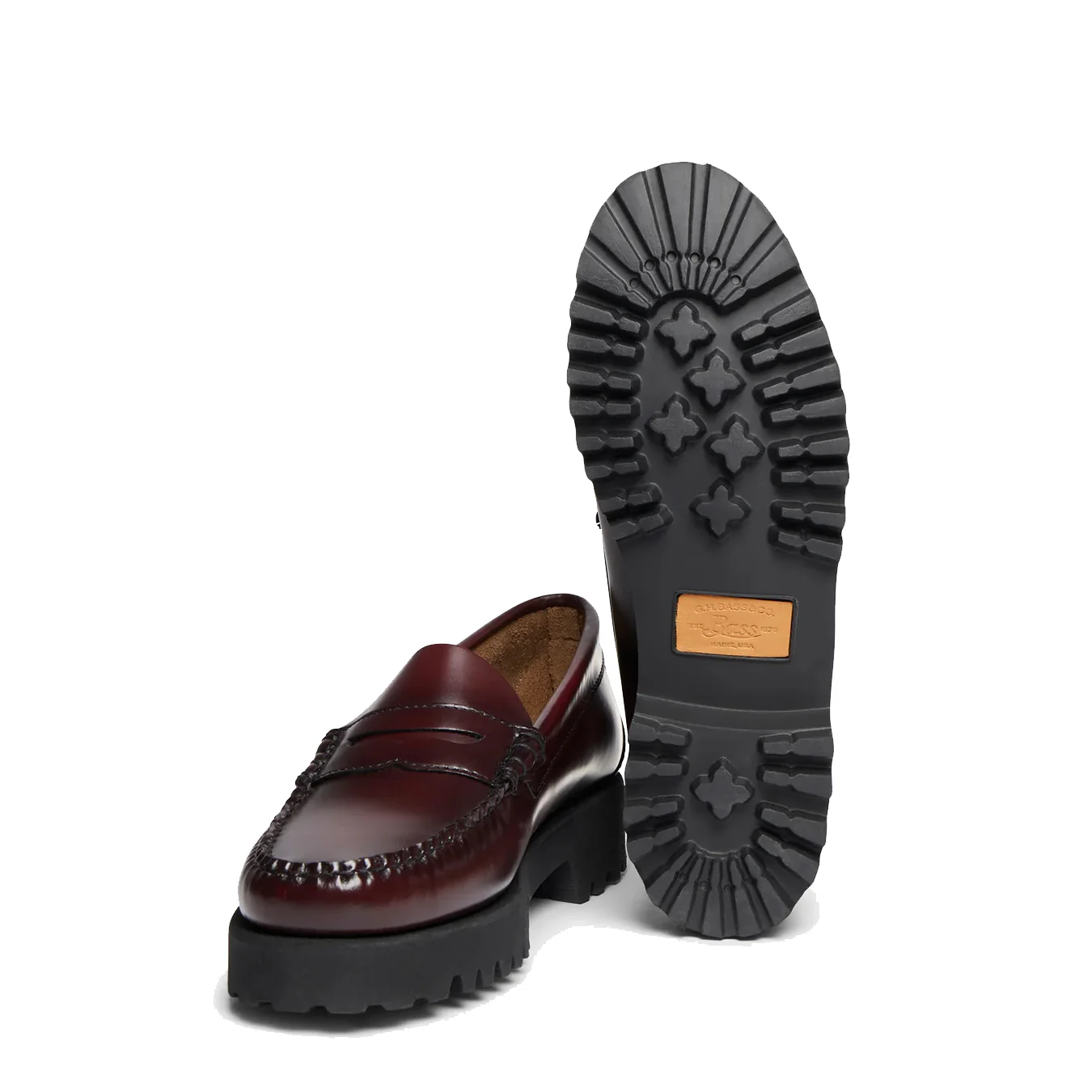 G.H.Bass Womens Weejuns 90s Penny Loafers Wine Leather - Image 2