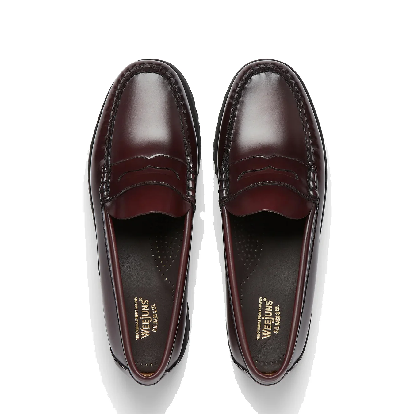 G.H.Bass Womens Weejuns 90s Penny Loafers Wine Leather - Image 4