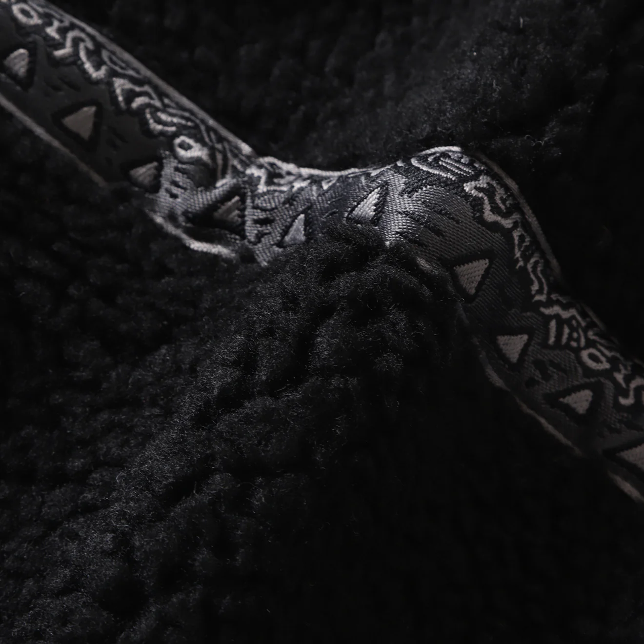 Gramicci x And Wander JQ Tape Fleece Jacket Black - Image 3