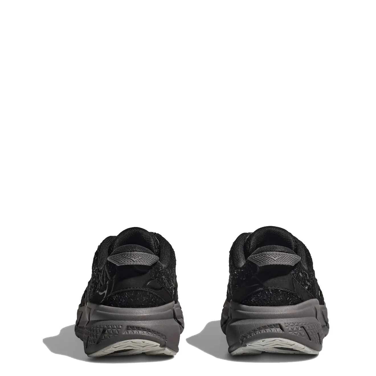 Hoka Elite Terrain System Clifton L Suede Trainer Black / Satellite Grey - Image 3