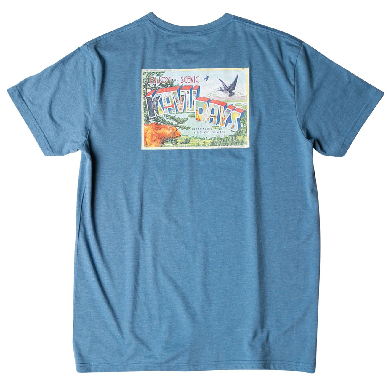 Kavu T-Shirt Post Out Steel Blue - Image 2
