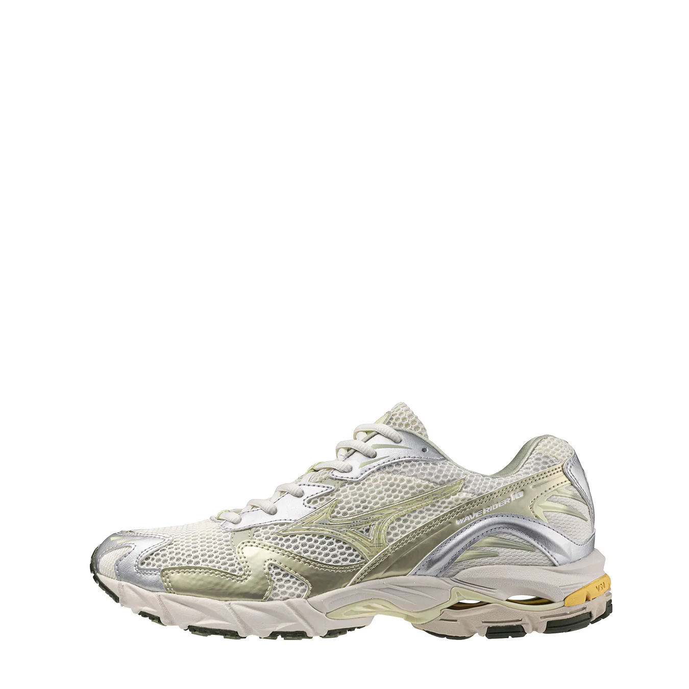 Mizuno Womens Wave Rider 10 Trainer Snow White / White Jade / Desert Sage - Image 2