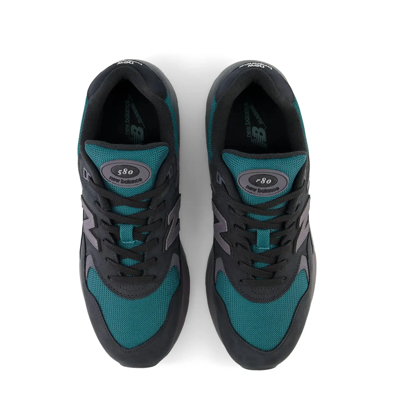New Balance 580 Trainers Black / Vintage Teal / Magnet - Image 6