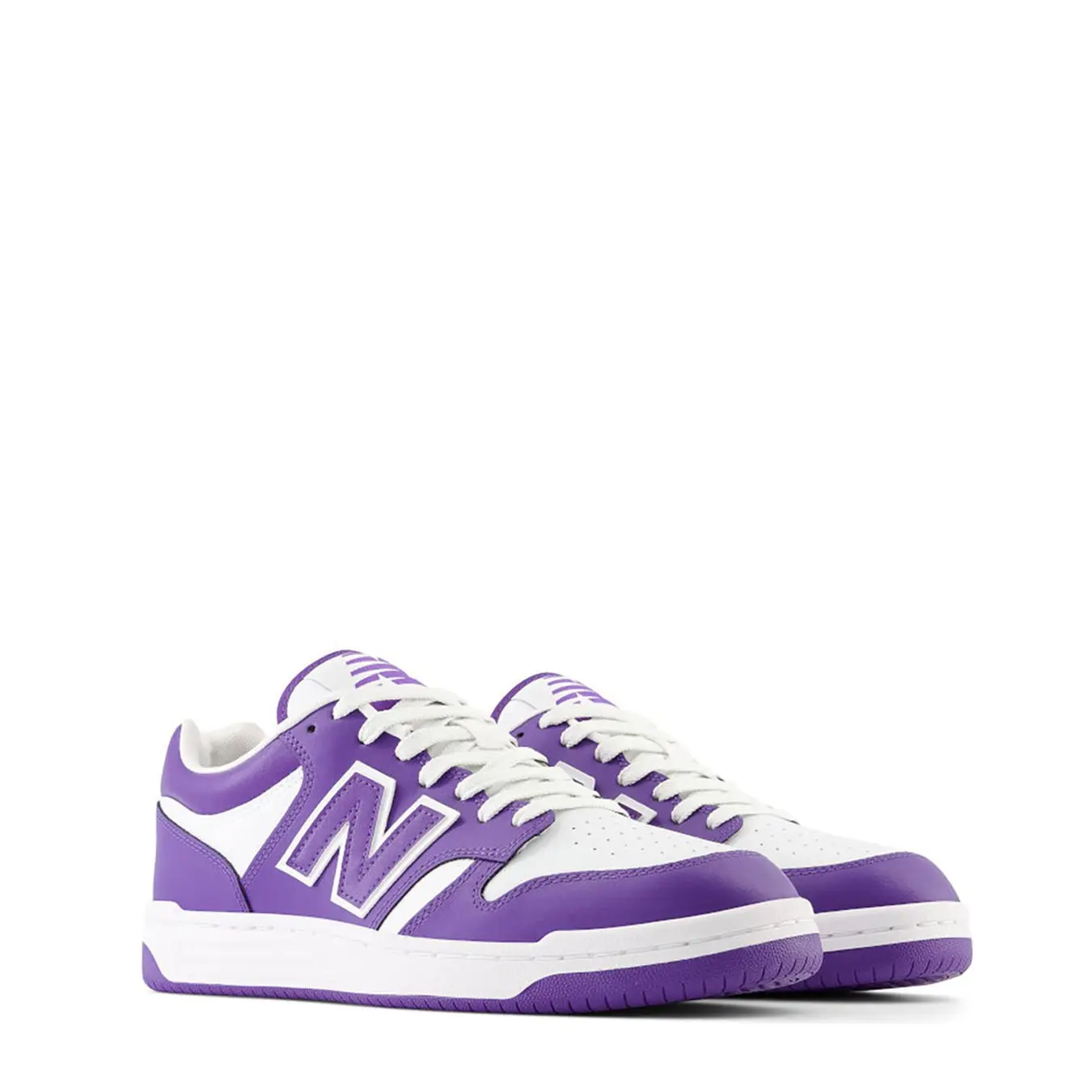 New Balance Womens 480 Trainers White / Prism Purple - Image 4