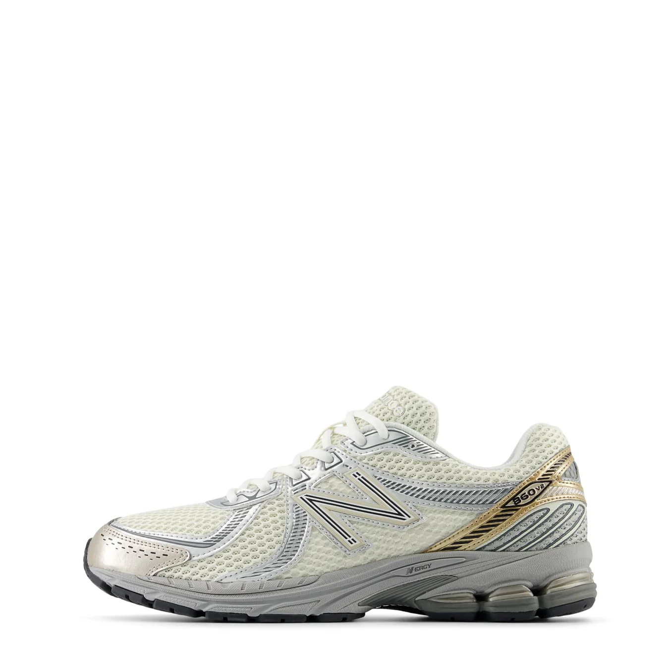 New Balance Womens 860v2 Sea Salt / Golde Metallic / Harbour Grey - Image 2