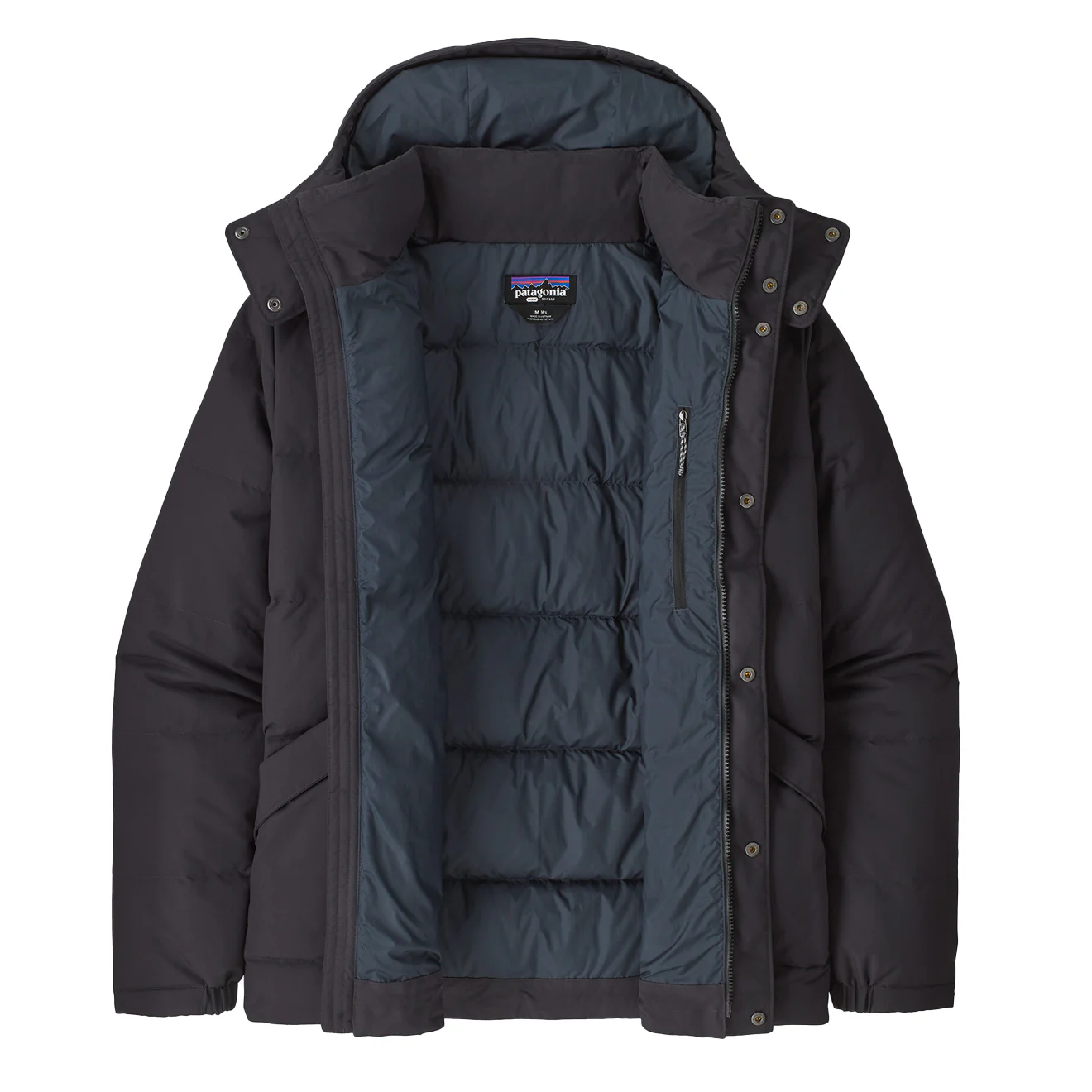 Patagonia Downdrift Jacket Smolder Blue / Burnished Red