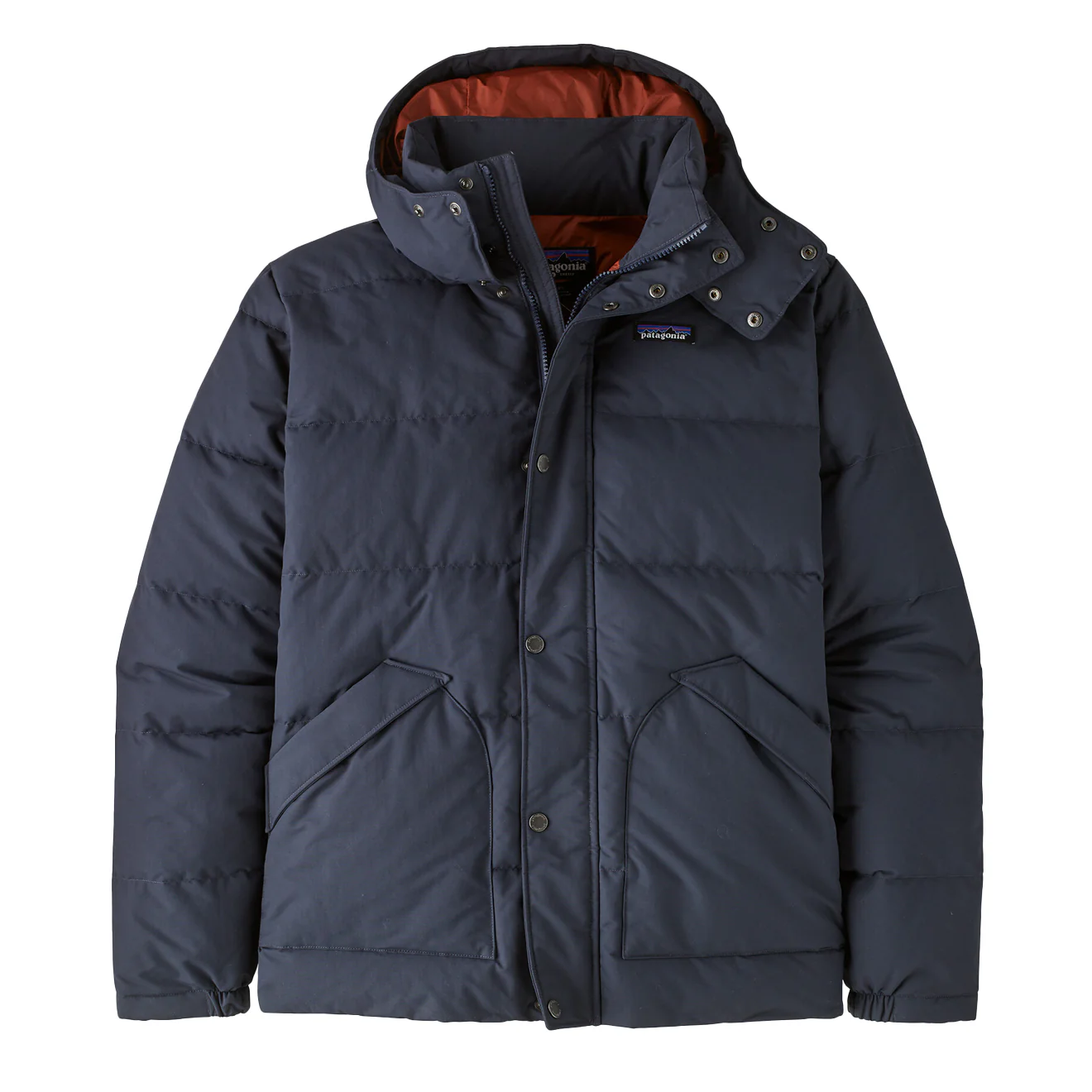 Patagonia Downdrift Jacket Smolder Blue / Burnished Red - Image 2