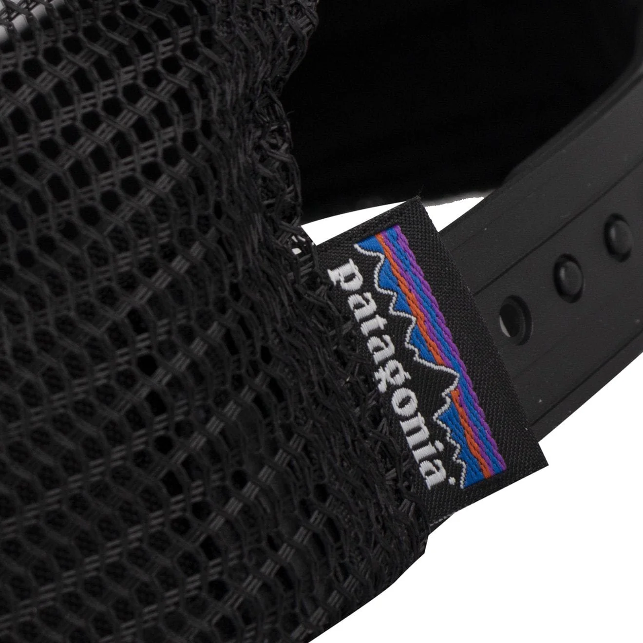 Patagonia P-6 Logo LoPro Trucker Hat Black - Image 3