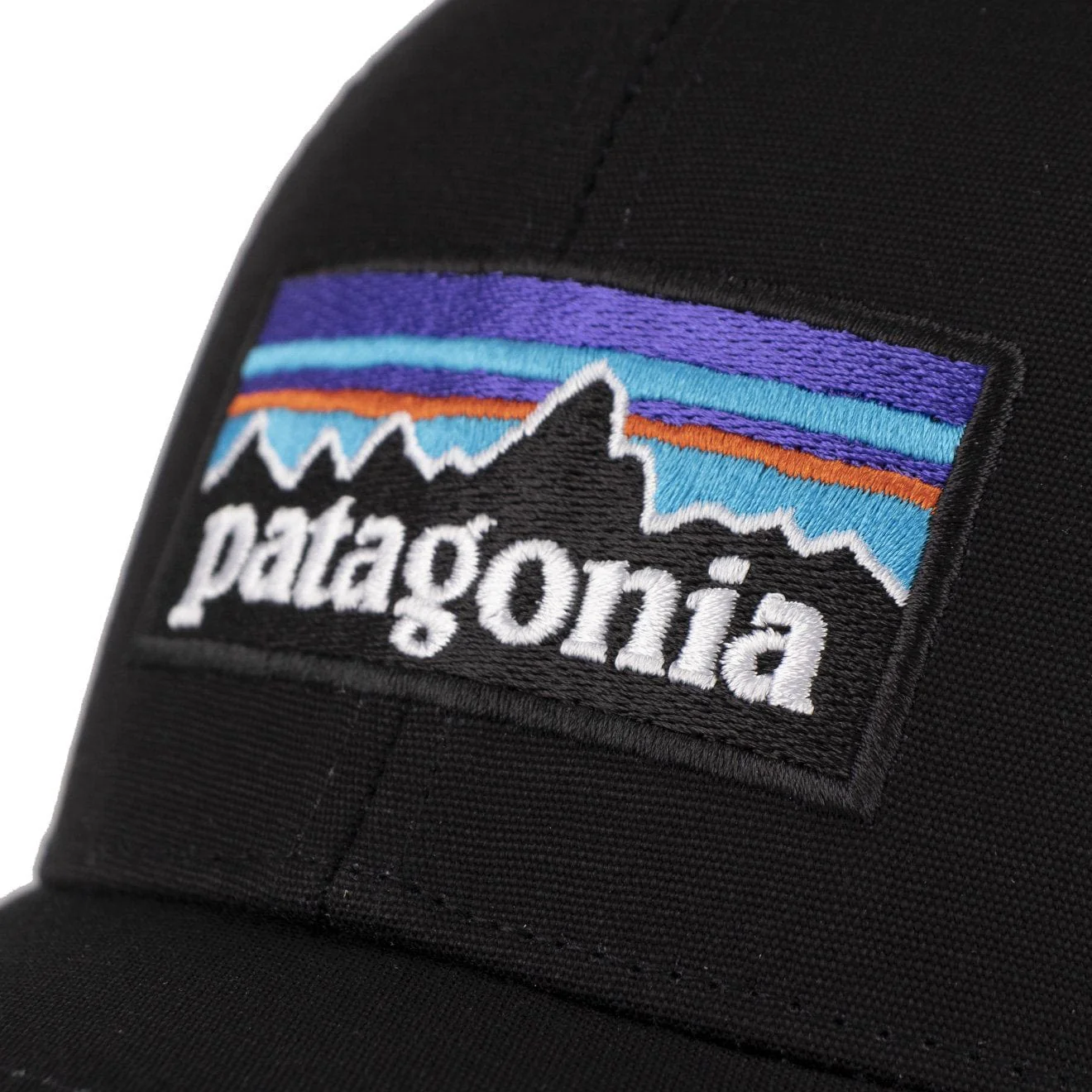 Patagonia P-6 Logo LoPro Trucker Hat Black - Image 4