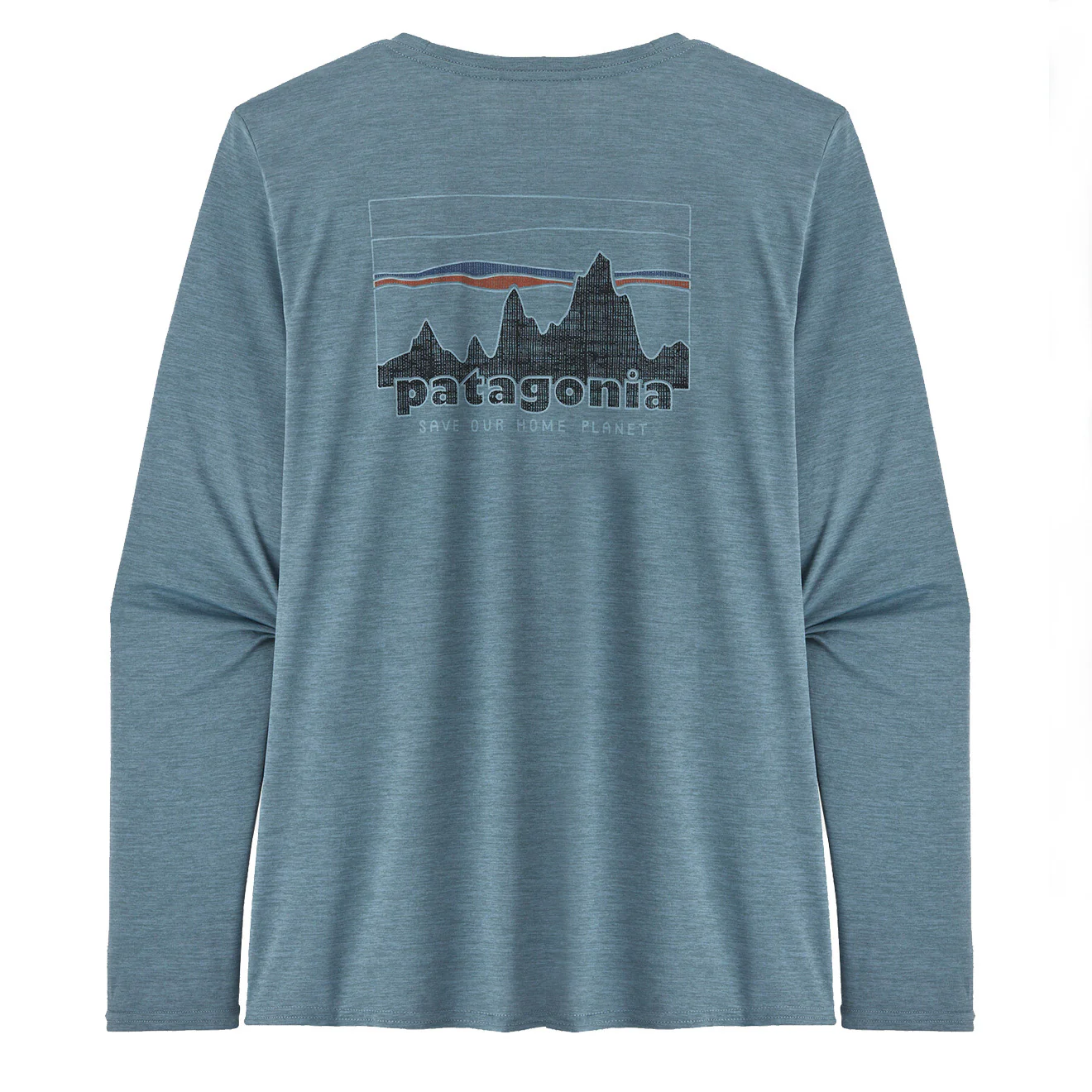 Patagonia Womens L/S Cap Cool Daily Graphic Shirt 73 Skyline / Light Plume Grey X-Dye - Image 2