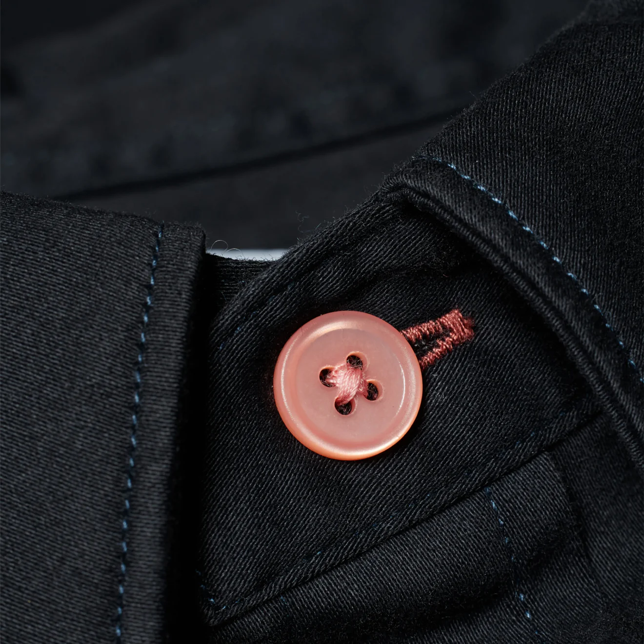 Paul Smith Cotton Sateen Garment-Dyed Shirt Navy - Image 2