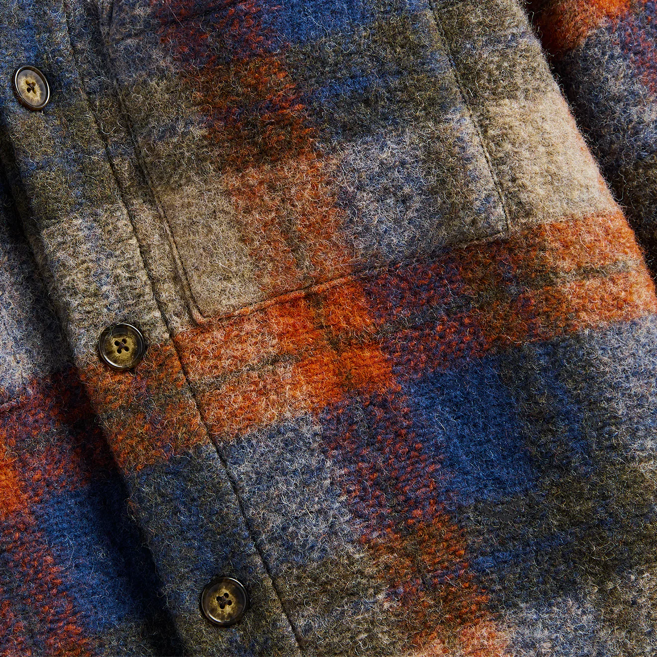 Portuguese Flannel Parker Overshirt Blue - Image 4