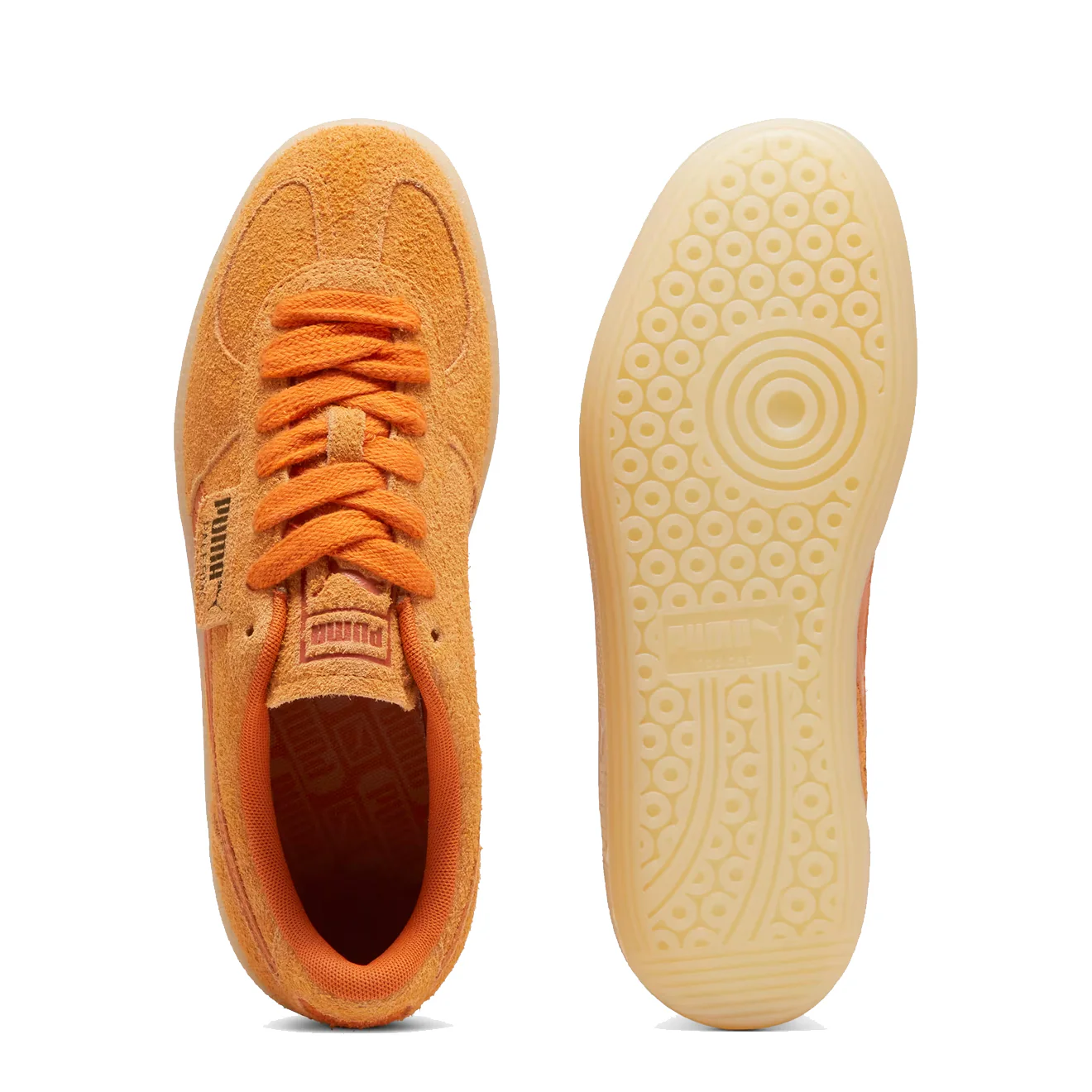 Puma Palermo Hairy Sneakers Bright Melon / Maple Syrup - Image 3