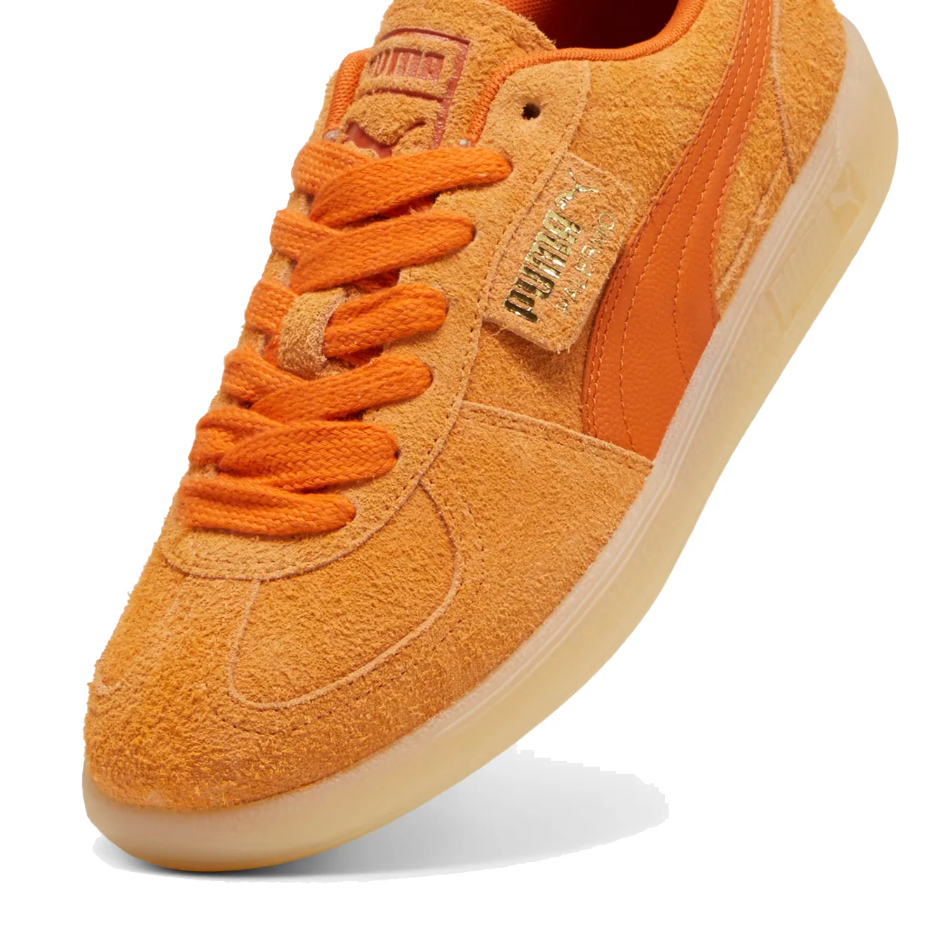 Puma Palermo Hairy Sneakers Bright Melon / Maple Syrup - Image 4