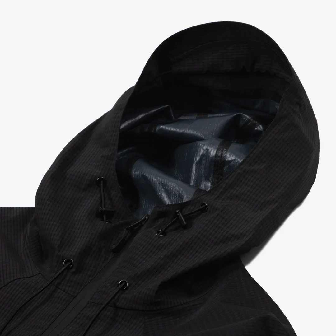 Purple Mountain Observatory 2 Layer Shell Jacket Texture Black - Image 5