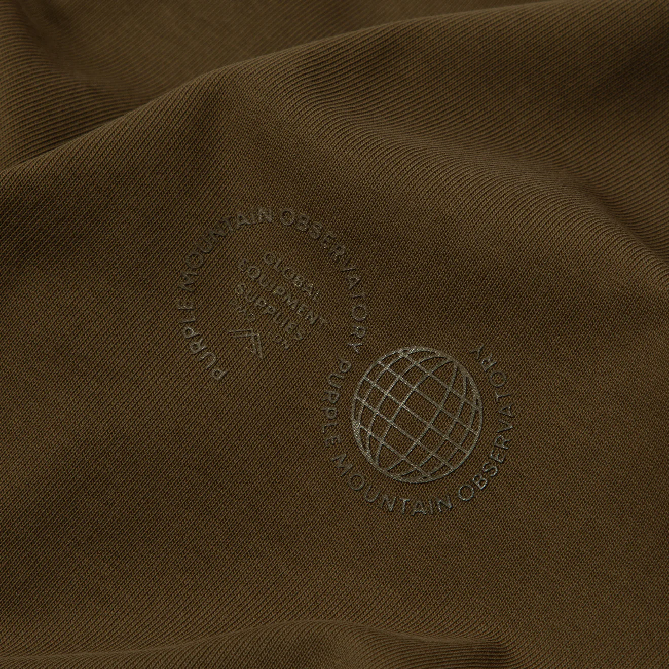 Purple Mountain Observatory Tonal Logo S/S Tee Khaki - Image 2