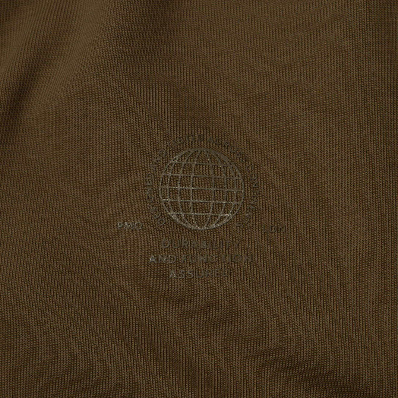 Purple Mountain Observatory Tonal Logo S/S Tee Khaki - Image 4