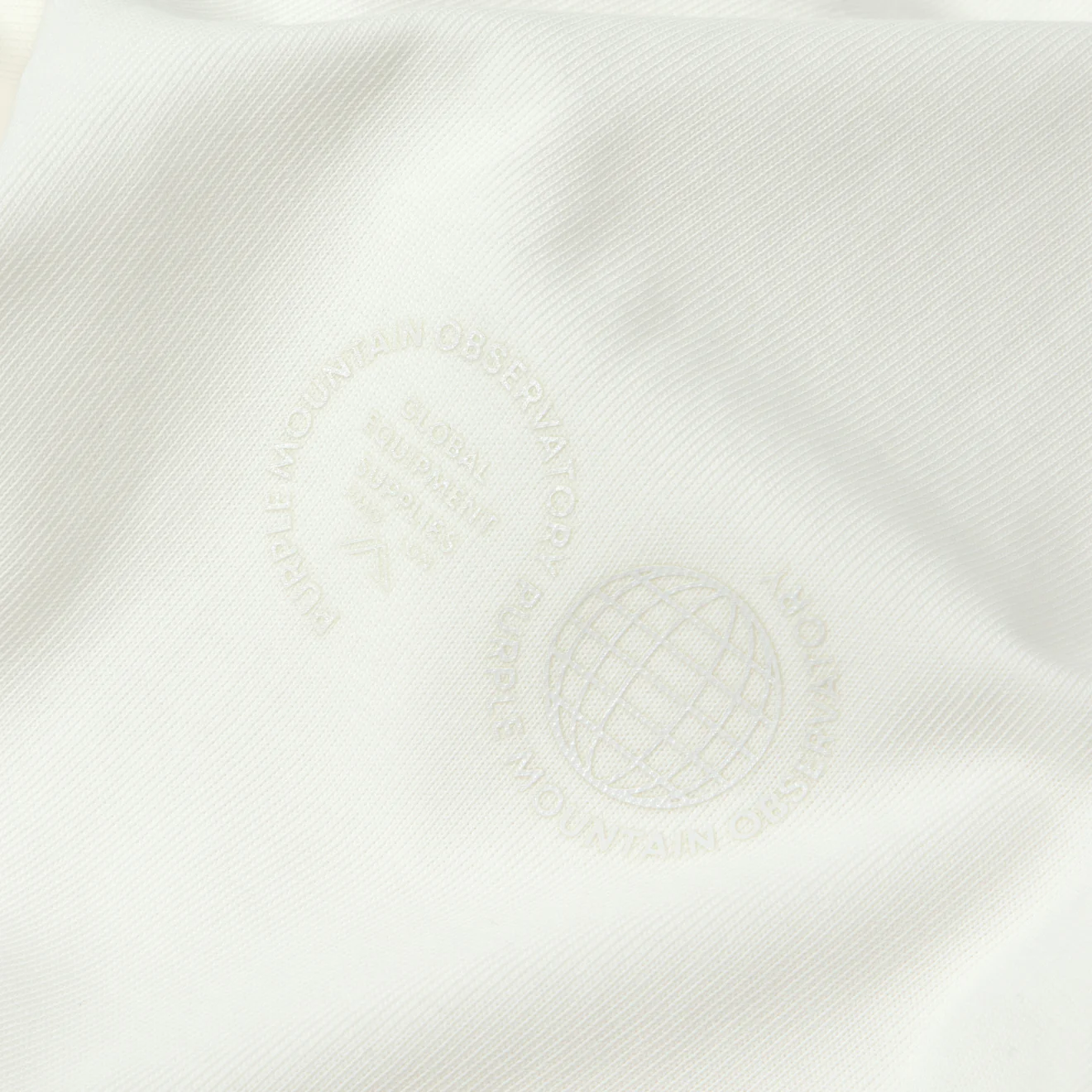 Purple Mountain Observatory Tonal Logo S/S Tee White - Image 2