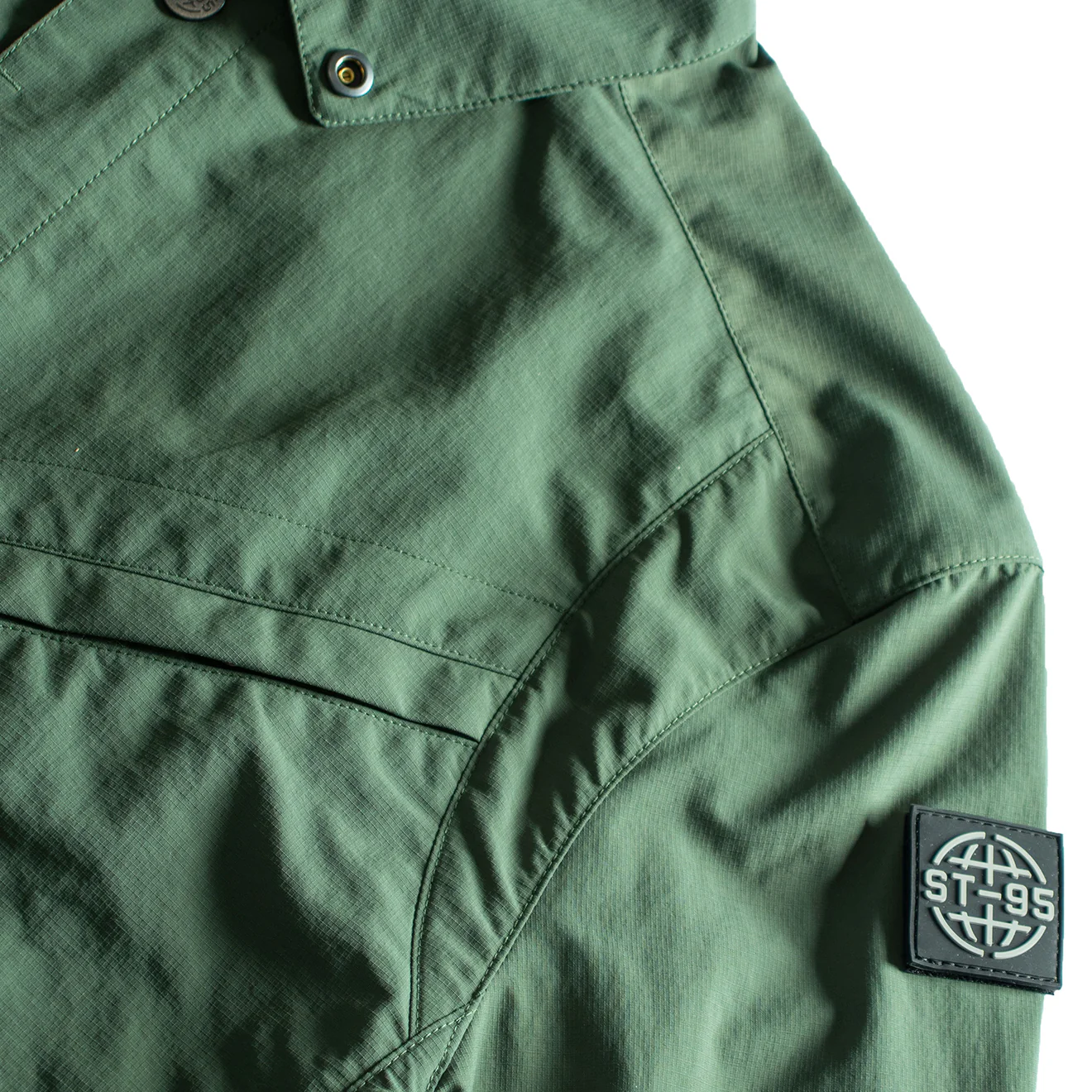 ST95 Sforza Overshirt Dark Green - Image 6