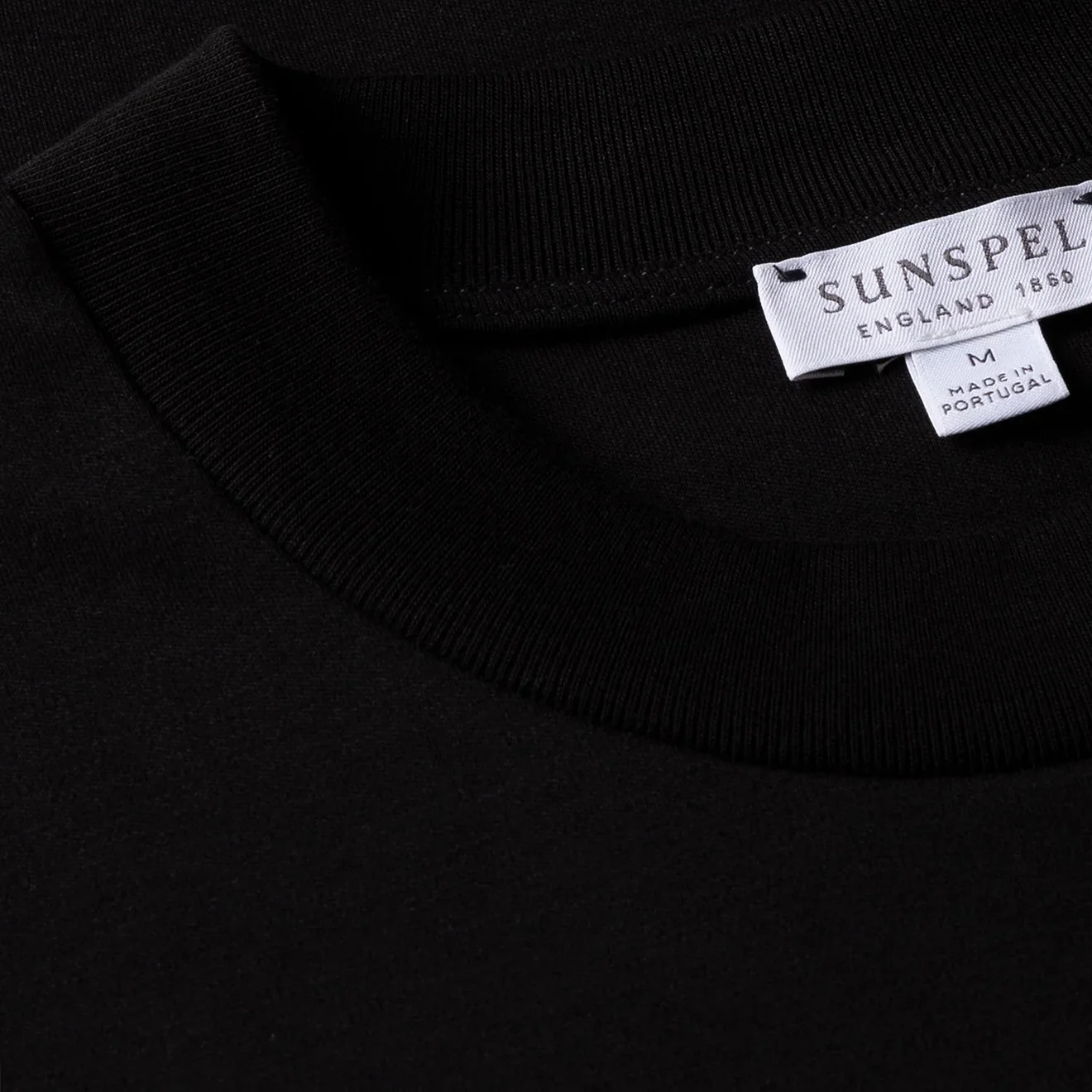 Sunspel Relaxed Fit Heavyweight Supima Cotton T‑Shirt Black - Image 2