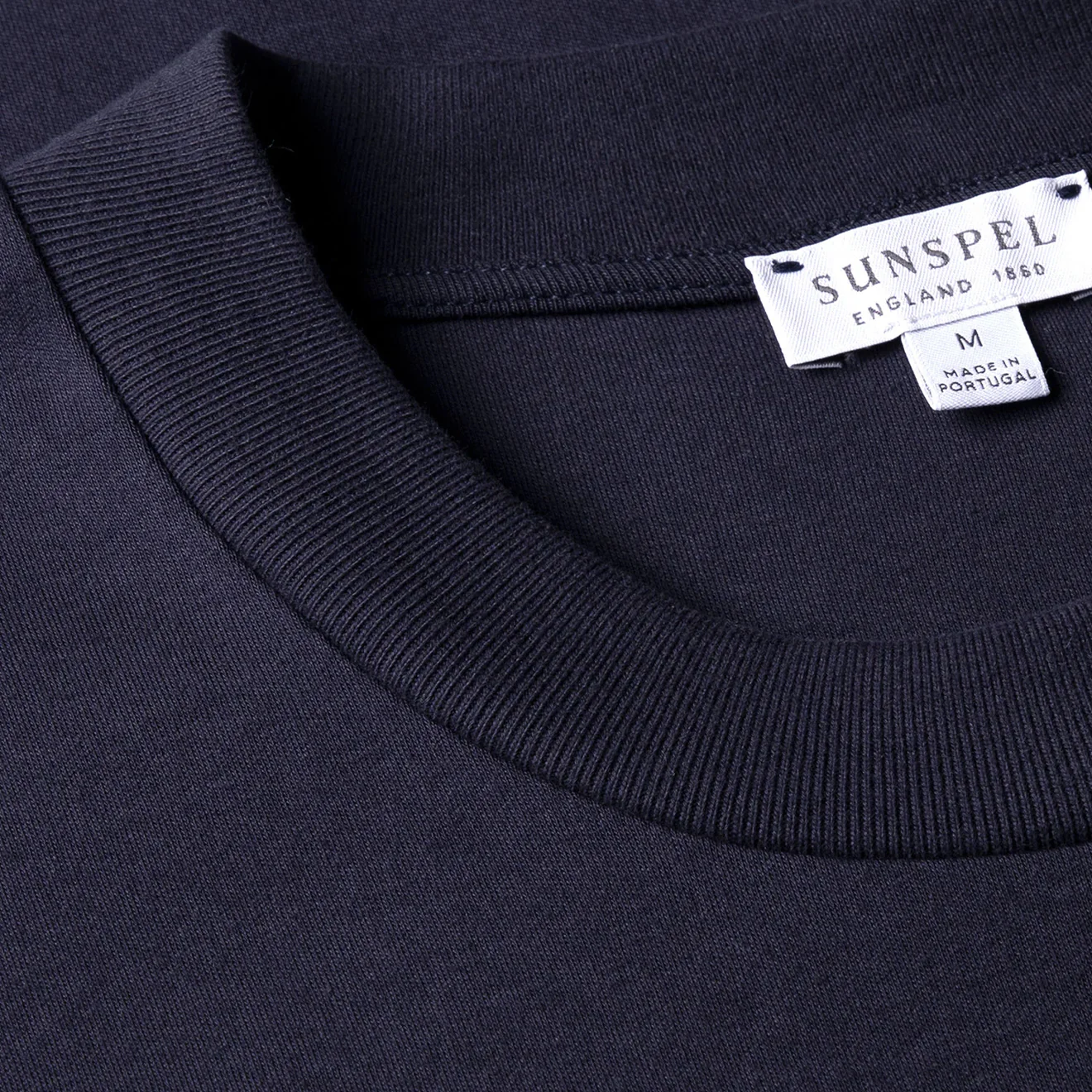 Sunspel Relaxed Fit Heavyweight Supima Cotton T‑Shirt Navy - Image 2