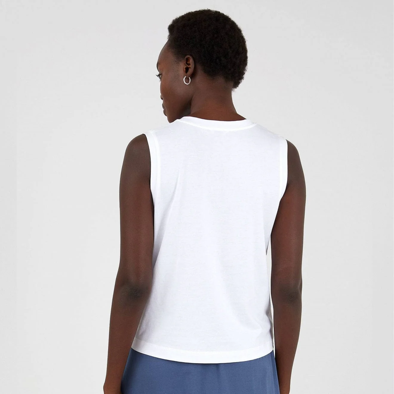 Sunspel Womens Boy Fit Tank T-Shirt White - Image 3