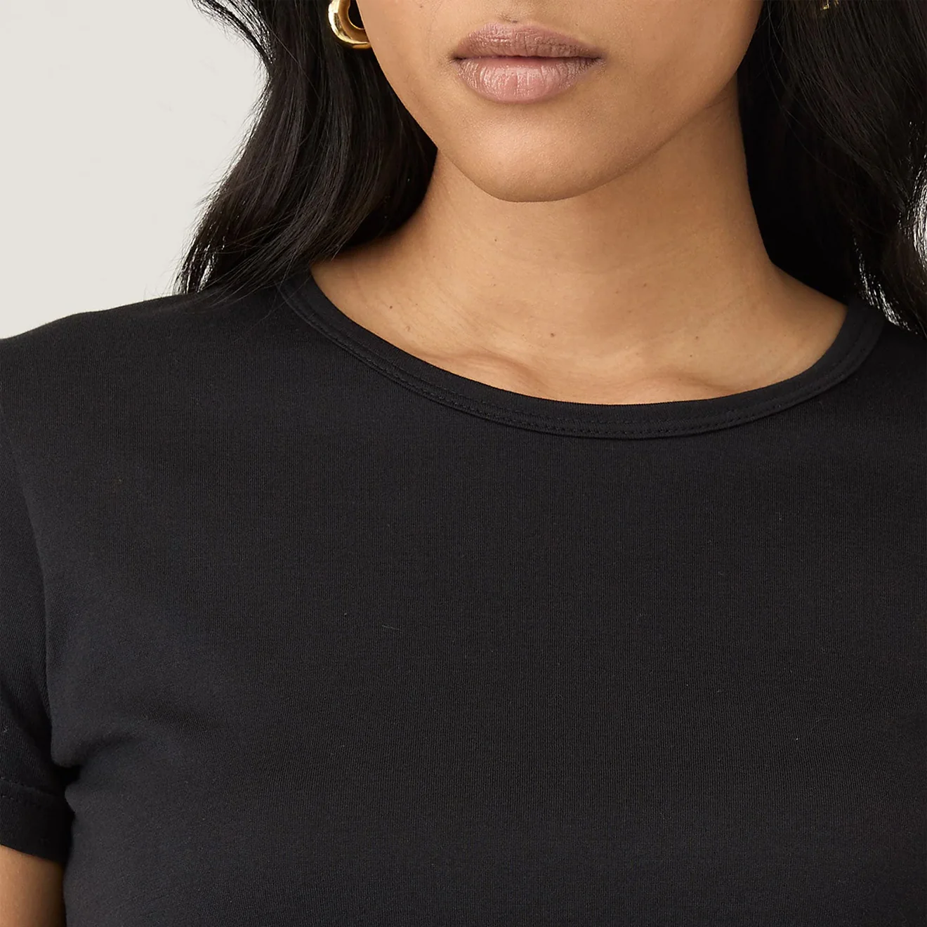 Sunspel Womens Classic T-Shirt Black - Image 4