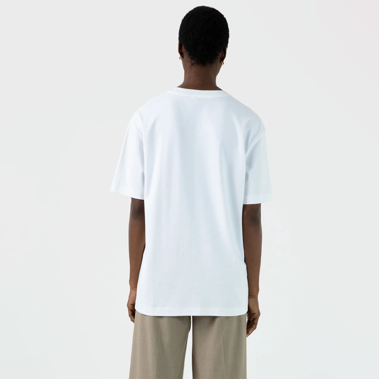 Sunspel Womens Oversized T-Shirt White - Image 3