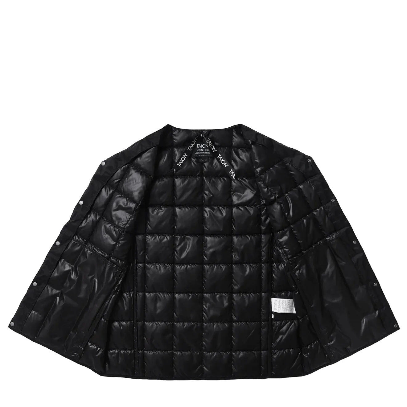 Taion V Neck Button Down Jacket Black - Image 2