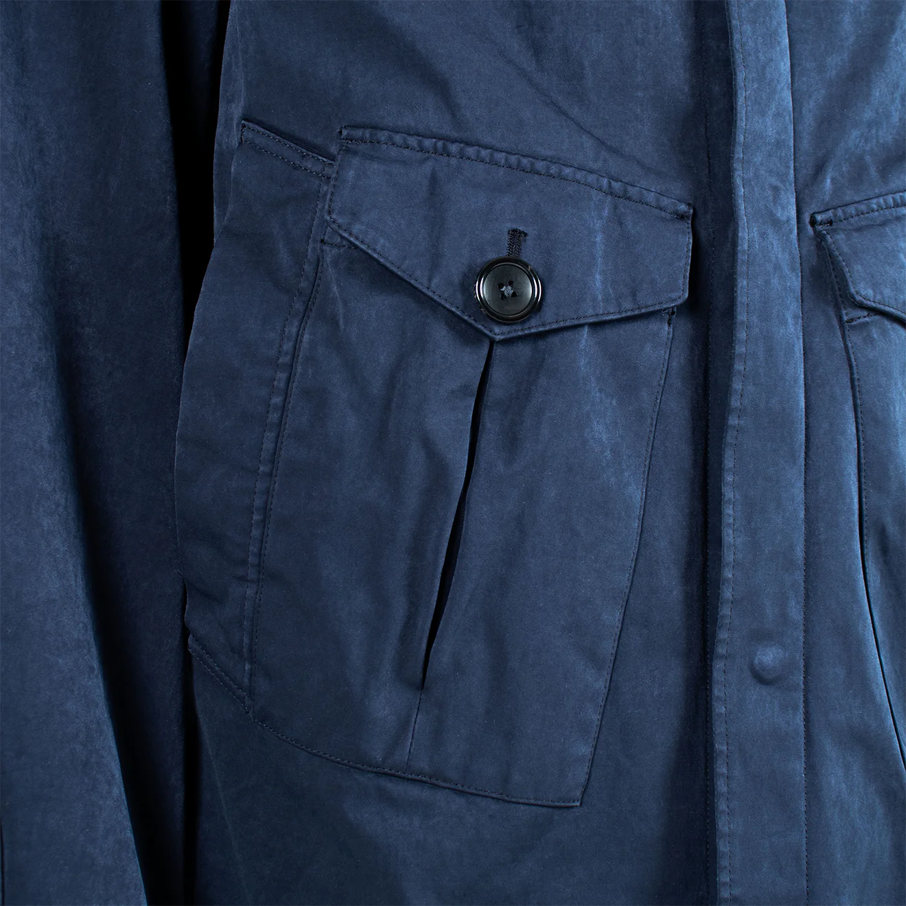 Ten C Hooded 2 Pocket Tempest Jacket Navy - Image 6