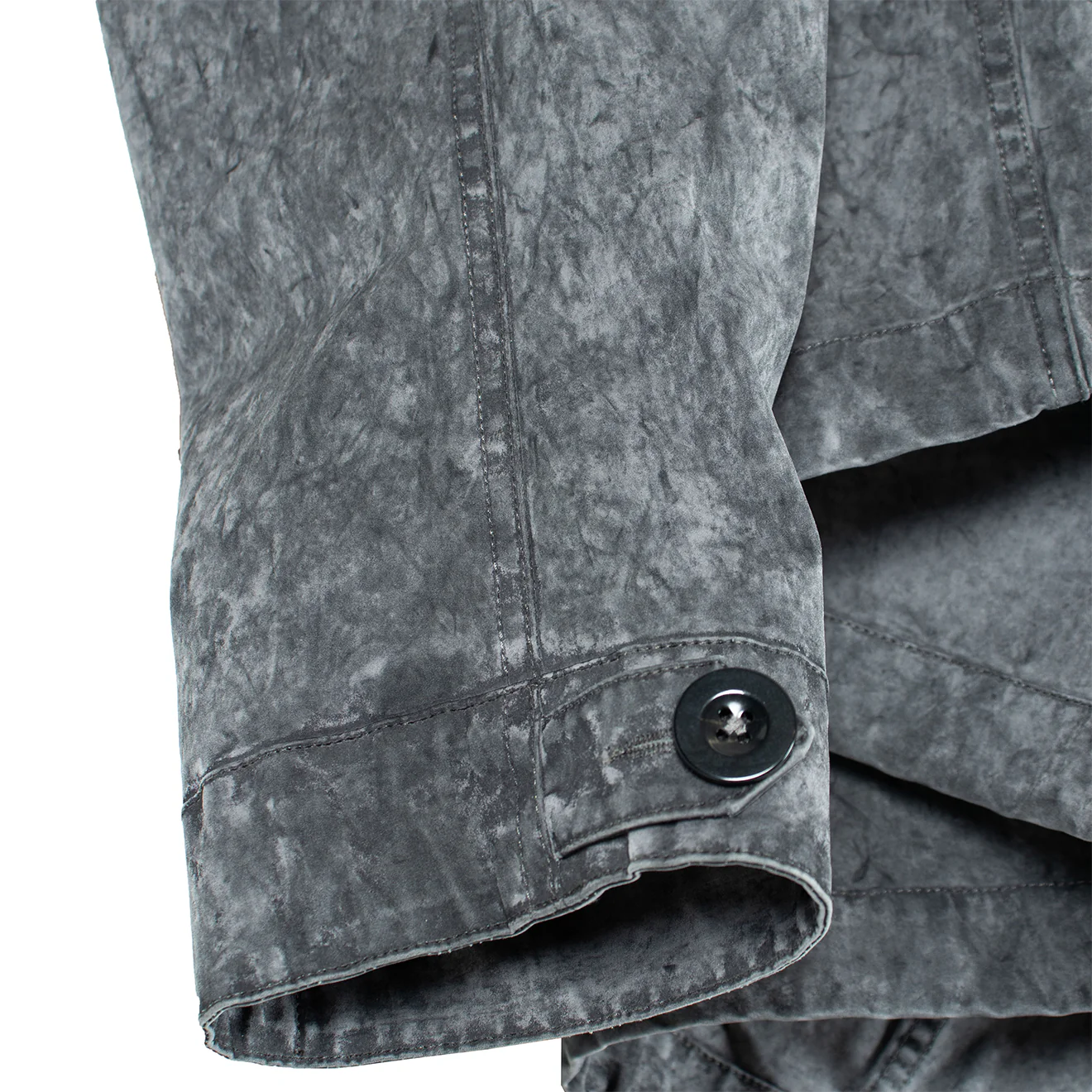 Ten C Hooded Fishtail Short Parka Jacket Washed Black - Image 6
