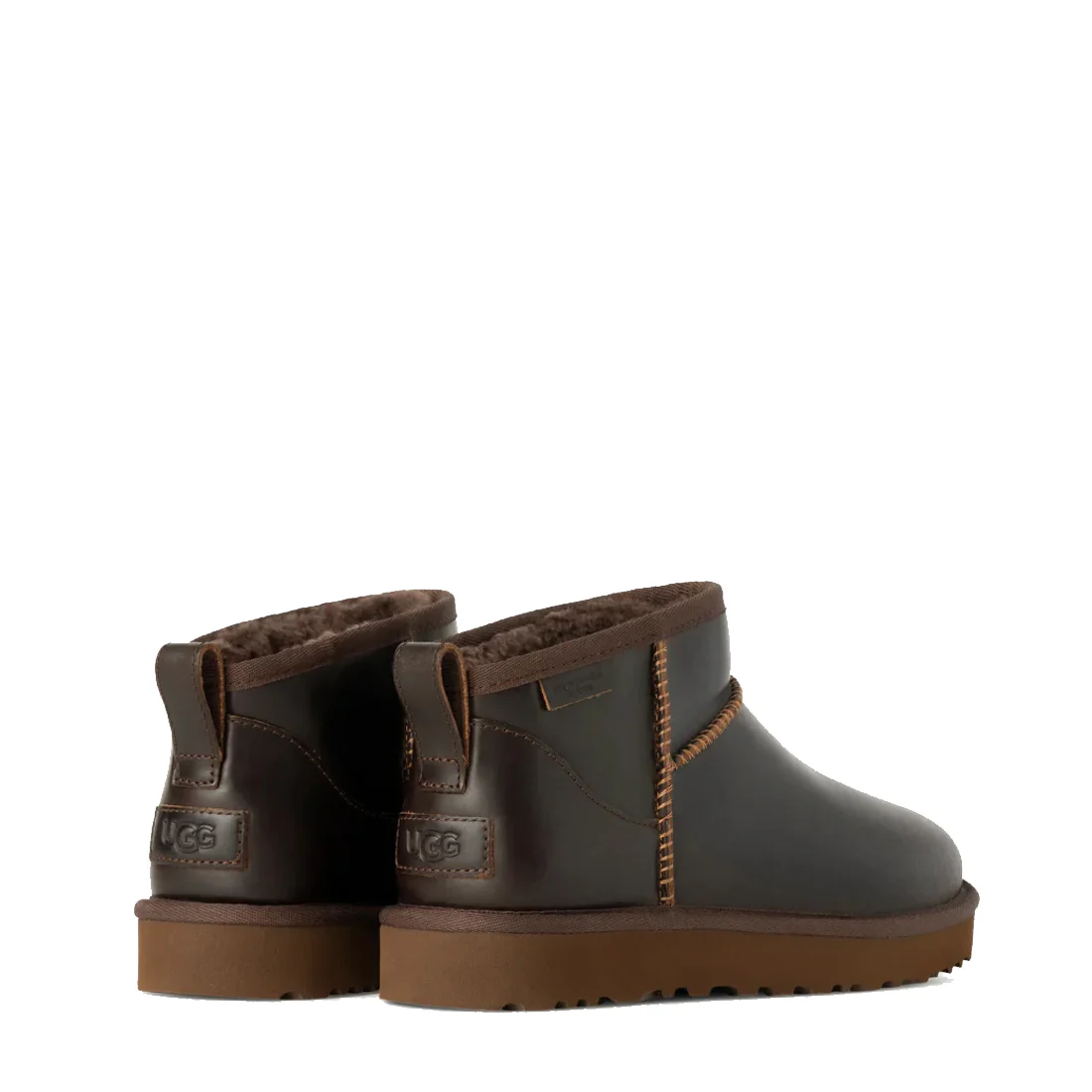 UGG Womens Classic Ultra Mini Leather Regen Boot Ironwood - Image 2