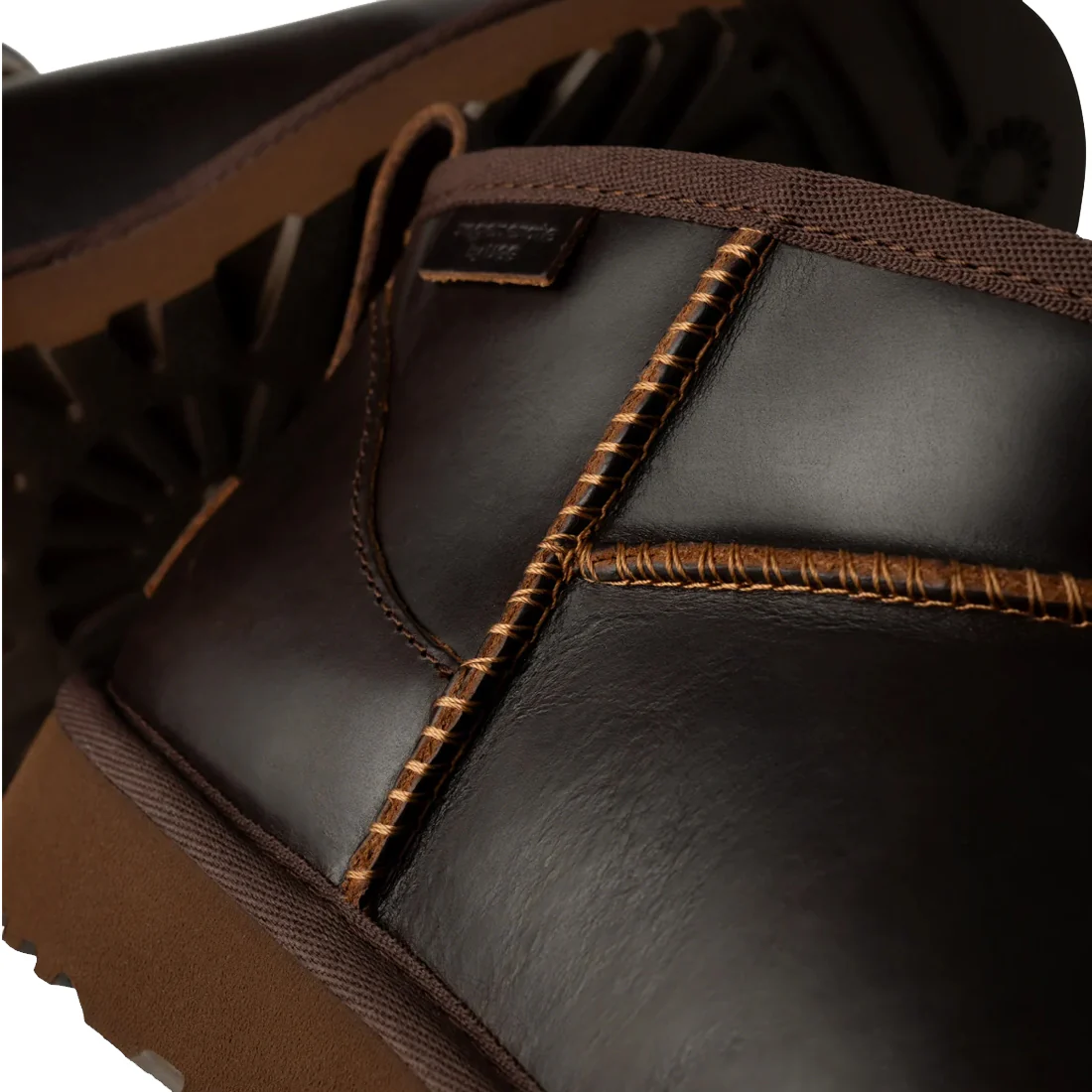 UGG Womens Classic Ultra Mini Leather Regen Boot Ironwood - Image 5