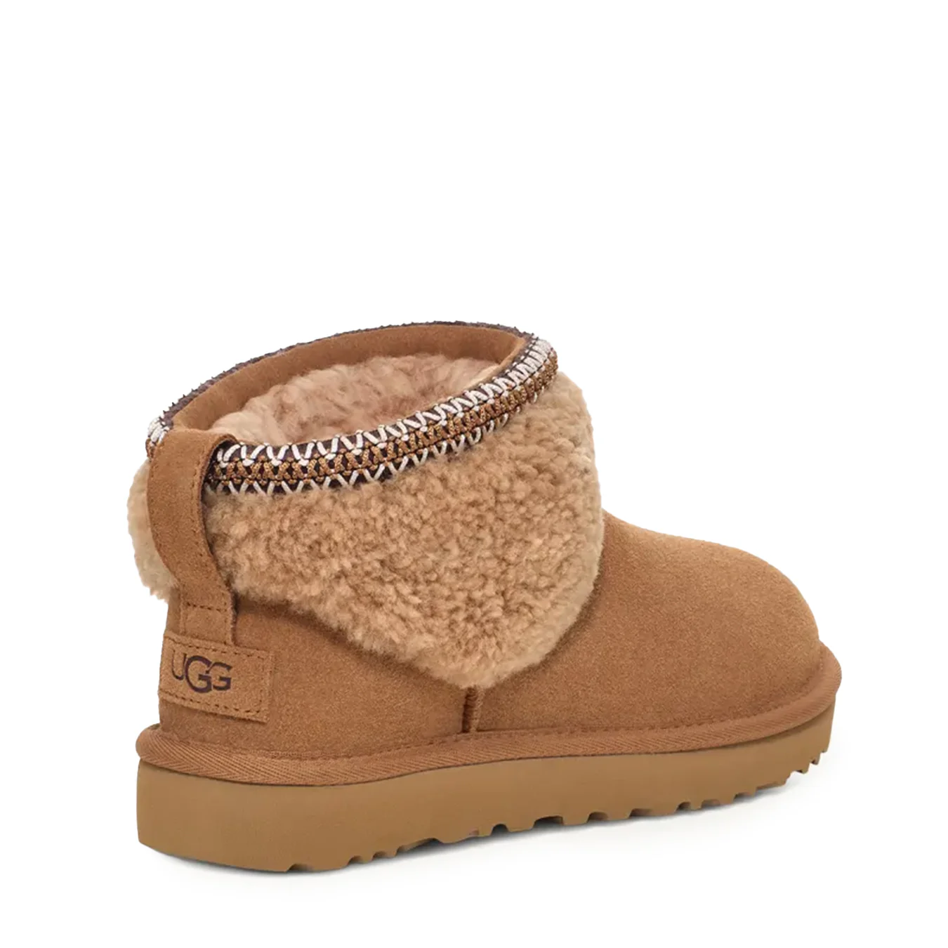 UGG Womens Classic Ultra Mini Maxi Curly Boot Chestnut - Image 5